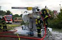 Feuer 1 Yacht explodiert Koeln Muelheim Hafen Muelheim P046